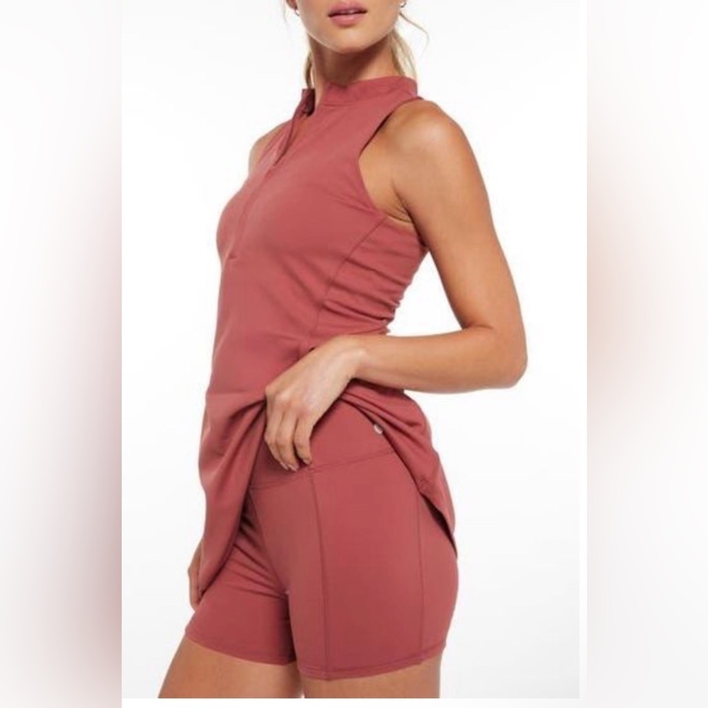 Zella Rust Sleeveless Top and Shorts Set